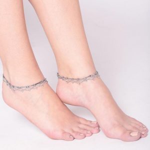 Prita Indian Set Of 2 Anklet/Payal - Trendphoria