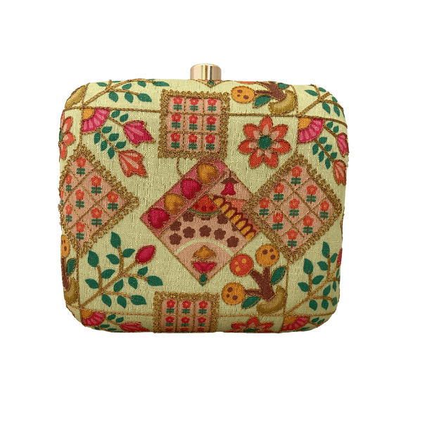 Punjabi Blush Embroidery Clutch - Multi - Image 3