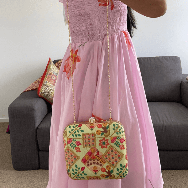 Punjabi Blush Embroidery Clutch - Multi - Image 2