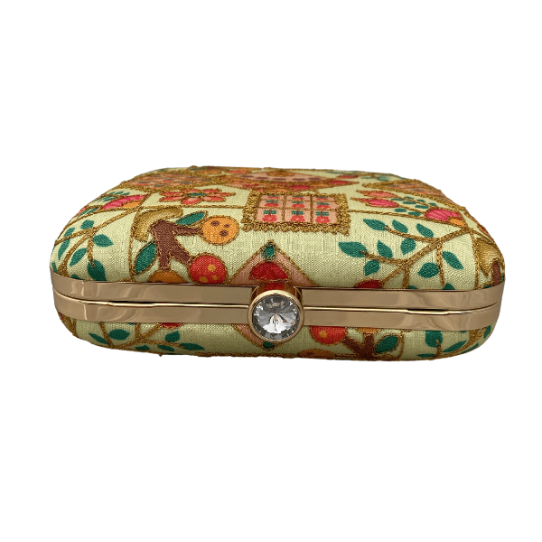 Punjabi Blush Embroidery Clutch - Multi - Image 4