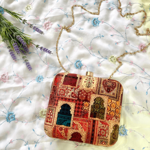 Jaipur Jaali Print Clutch - Multi